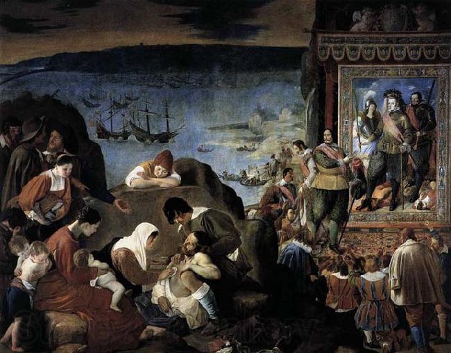 MAINO, Fray Juan Bautista The Recapture of Bahia in 1625 Norge oil painting art